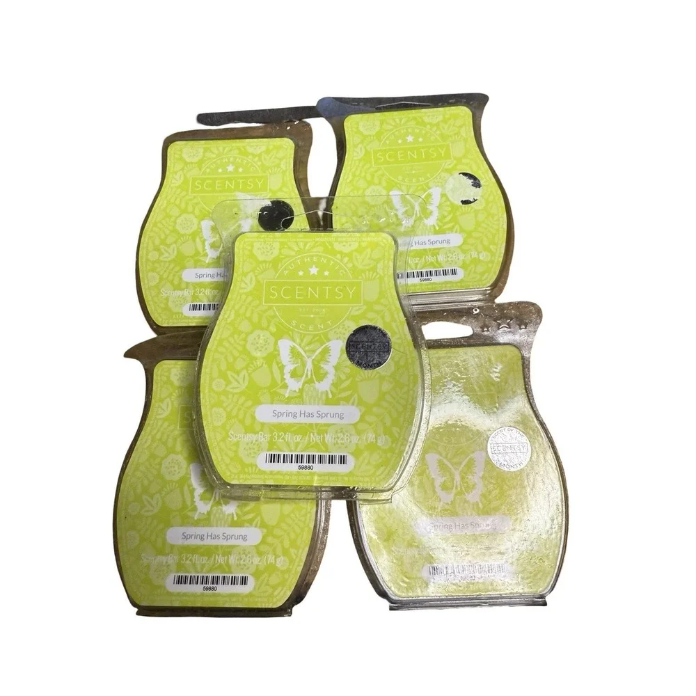 Lot Of 5 Scentsy Wax Bars Melts Spring Has Sprung 3.2 fl‎ oz
